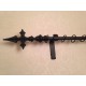 Solid Iron Curtain Pole Set With Church Cross Ends 
